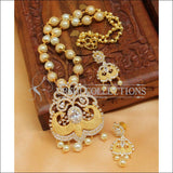 Designer Gold Plated Handmade Necklace Set UC-NEW1030 - White - Necklace Set