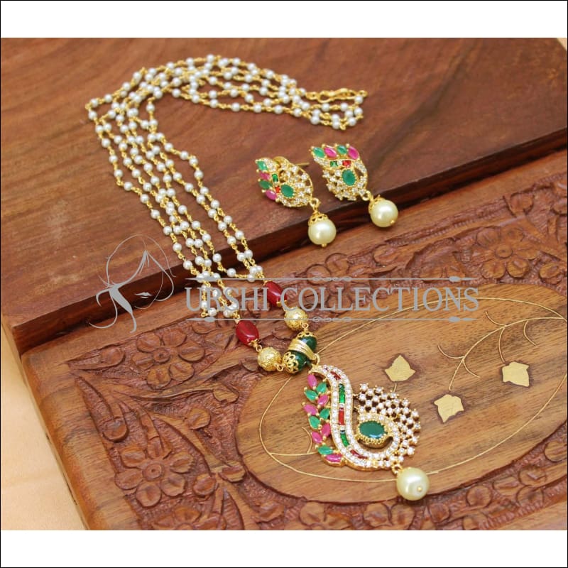 Designer Gold Plated Handmade Necklace Set UC-NEW1040 - Necklace Set
