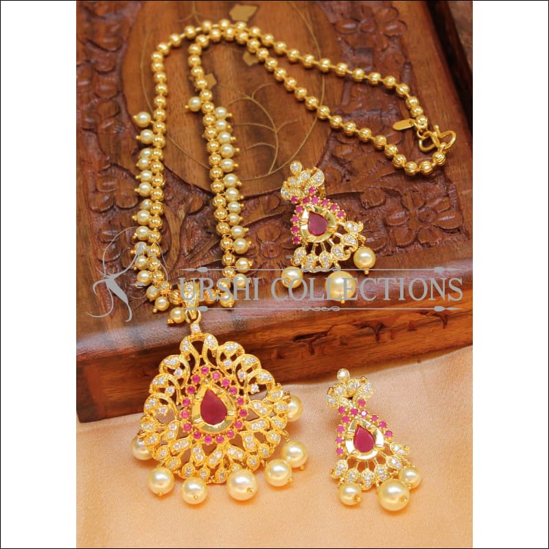 Designer Gold Plated Handmade Necklace Set UC-NEW1041 - Necklace Set