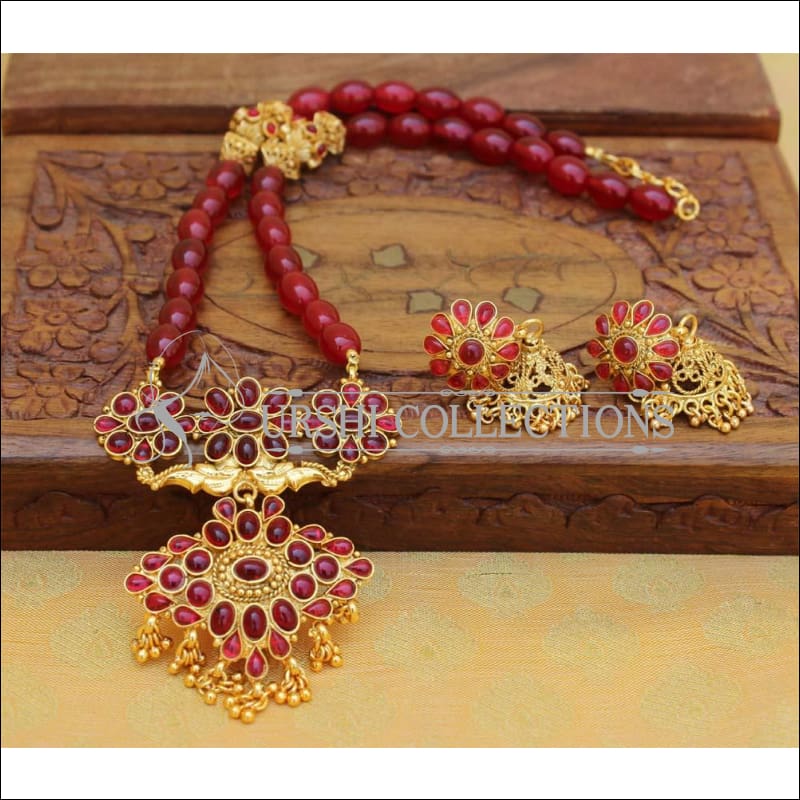 Designer Gold Plated Handmade Necklace Set UC-NEW2791 - Necklace Set