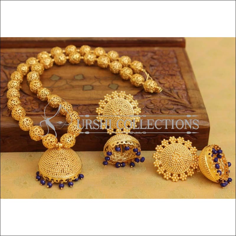 Designer Gold Plated Handmade Necklace Set UC-NEW2797 - Necklace Set