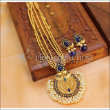 Designer Gold Plated Kempu Necklace Set UC-NEW1861 - Blue - Necklace Set