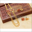 Designer Gold Plated Kempu Necklace Set UC-NEW498