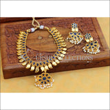 Designer Gold Plated Kempu Necklace Set UC-NEW700 - Blue - Necklace Set