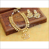 Designer Gold Plated Kempu Necklace Set UC-NEW700 - White - Necklace Set