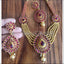 DESIGNER GOLD PLATED KEMPU NECKLACE SET UTV1094