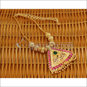 DESIGNER GOLD PLATED KEMPU NECKLACE UC-NEW2859 - Necklace Set