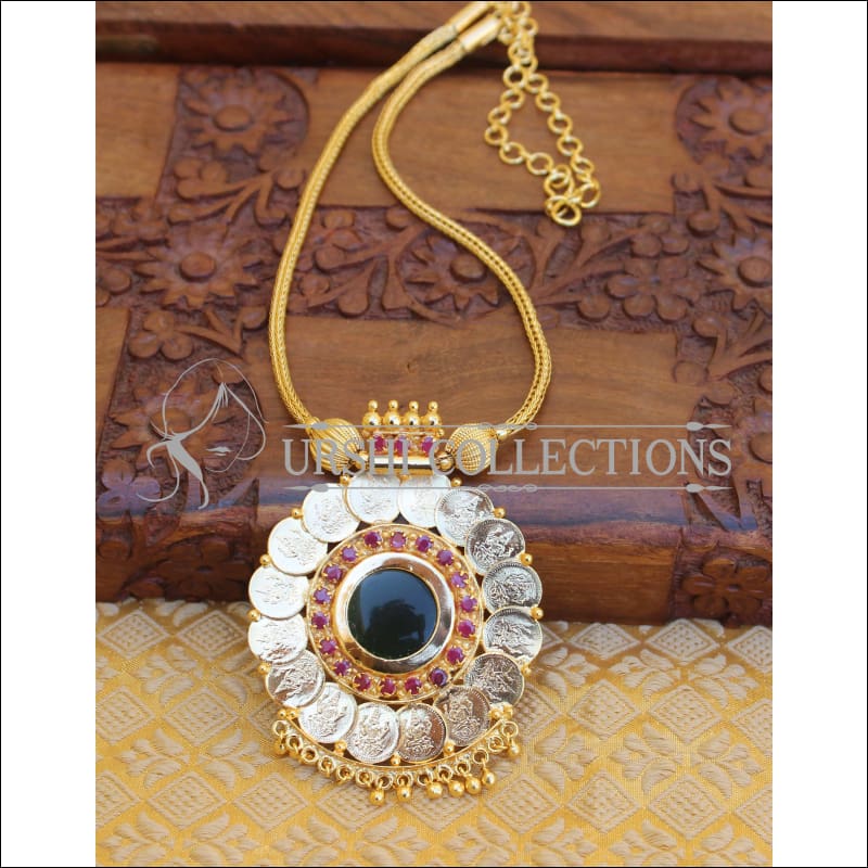 DESIGNER GOLD PLATED KERALA STYLE COIN NECKLACE M44 - Necklace Set