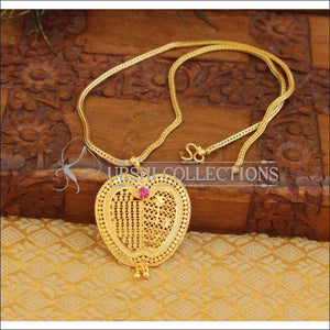 Designer Gold plated kerala style pendant with chain M216 - Pendant Set