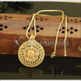 Designer Gold plated kerala style pendant with chain M218 - Pendant Set