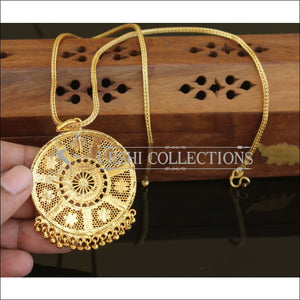 Designer Gold plated kerala style pendant with chain M219 - Pendant Set