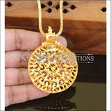 Designer Gold plated kerala style pendant with chain M221 - Pendant Set