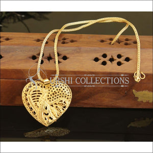Designer Gold plated kerala style pendant with chain M222 - Pendant Set