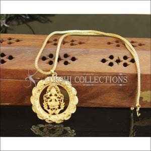 Designer Gold plated kerala style pendant with chain M225 - Pendant Set