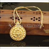 Designer Gold plated kerala style pendant with chain M227 - Pendant Set