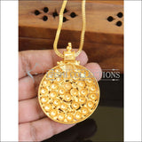 Designer Gold plated kerala style pendant with chain M227 - Pendant Set