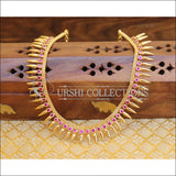 DESIGNER GOLD PLATED KERALA TRADITIONAL NECKLACE UTV514 - necklace set