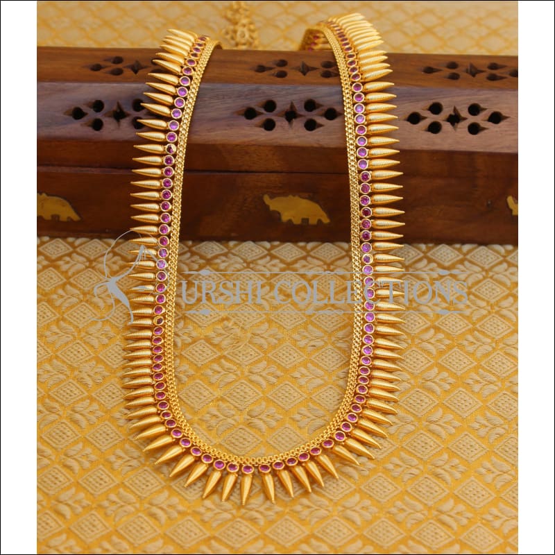 DESIGNER GOLD PLATED KERALA TRADITIONAL NECKLACE UTV515 - necklace set