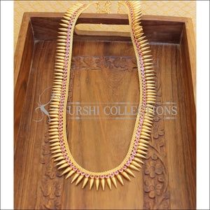 DESIGNER GOLD PLATED KERALA TRADITIONAL NECKLACE UTV515 - necklace set