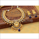 Designer Gold Plated Lakshmi Necklace Set UC-NEW756 - Blue - Necklace Set