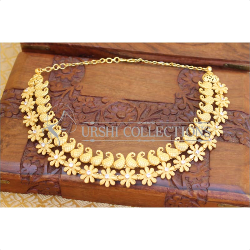 DESIGNER GOLD PLATED MANGO NECKLACE UTV854 - Necklace Set
