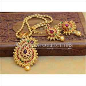 Designer Gold Plated Mango Pendant Set UC-NEW2601 - Multi - Pendant Set