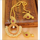 Designer Gold Plated Mango Pendant Set UC-NEW2707 - Red - Pendant Set