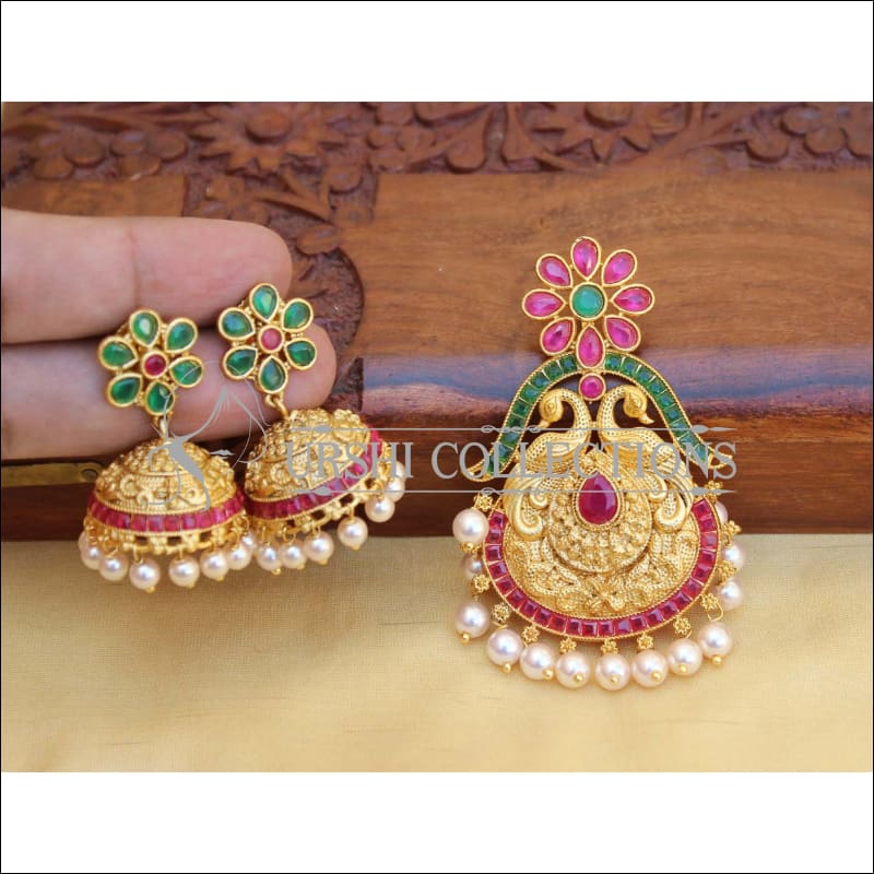 DESIGNER GOLD PLATED MULTI PENDANT SET UC-NEW3055 - Pendant Set