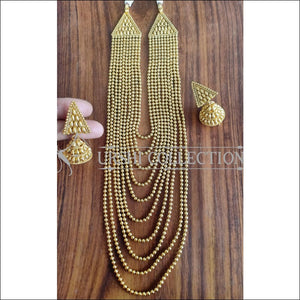 DESIGNER GOLD PLATED MULTY LAYER NECKLACE SET UTV1340 - Necklace Set