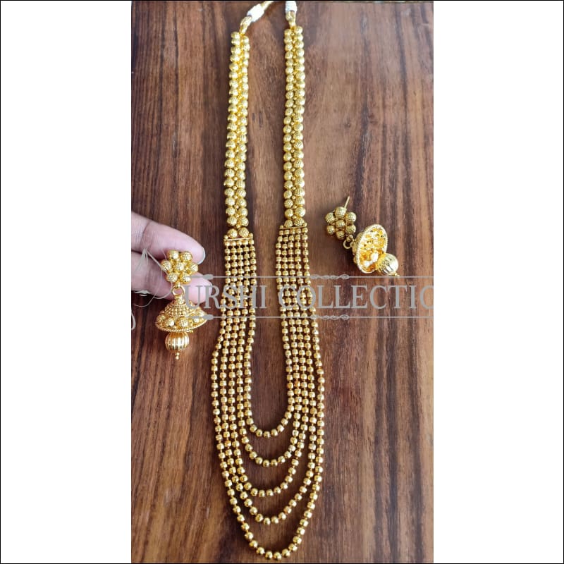 DESIGNER GOLD PLATED MULTY LAYER NECKLACE SET UTV894 - Necklace Set
