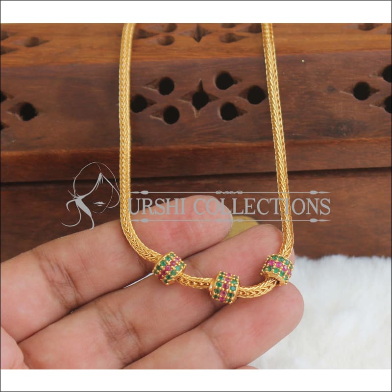 Designer gold plated necklace M347 - Necklace Set