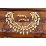 Designer Gold Plated Necklace Set UC-NEW1390 - Red - Necklace Set