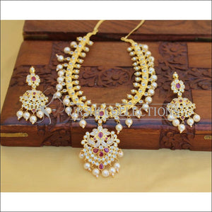 DESIGNER GOLD PLATED NECKLACE SET UC-NEW3191 - Necklace Set