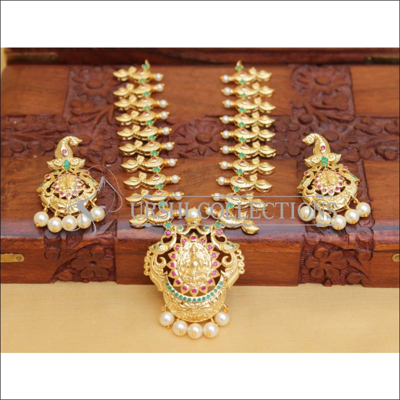 DESIGNER GOLD PLATED NECKLACE SET UC-NEW3240 - Multi - Necklace Set