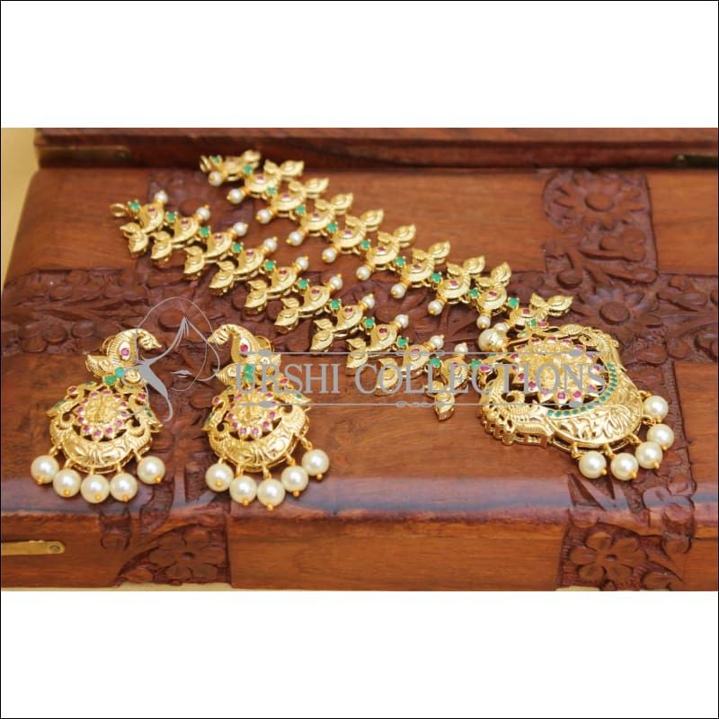DESIGNER GOLD PLATED NECKLACE SET UC-NEW3240 - Necklace Set