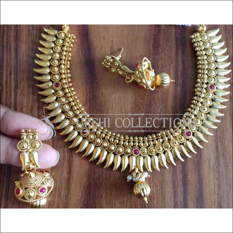 DESIGNER GOLD PLATED NECKLACE SET UTV1137 - Necklace Set