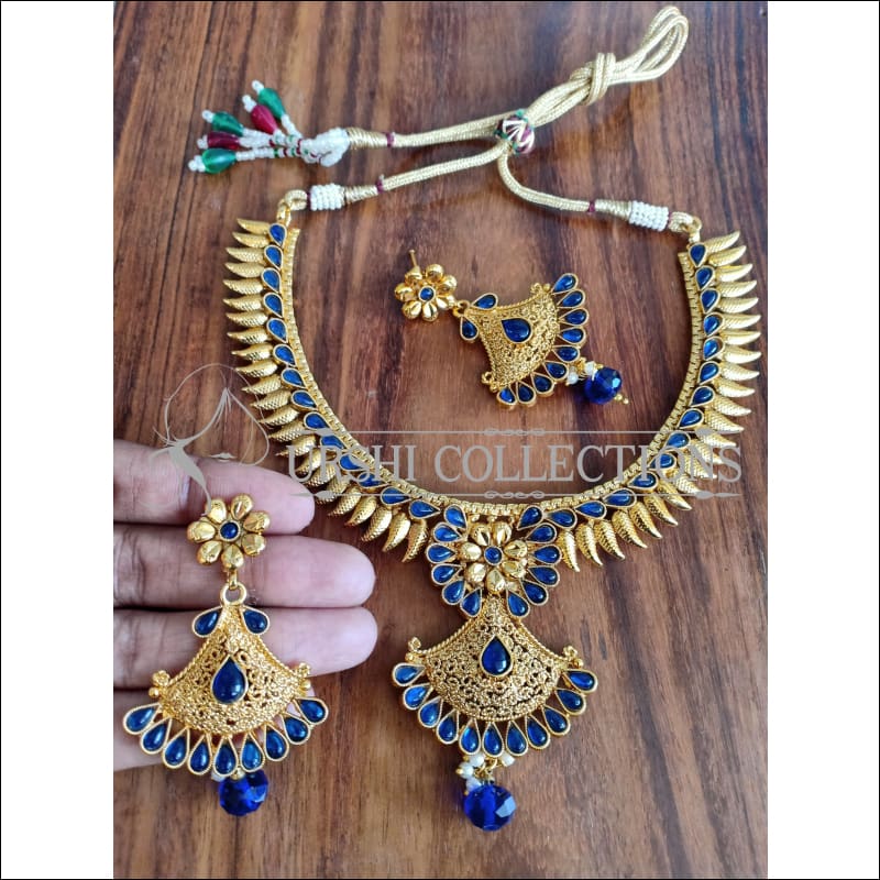DESIGNER GOLD PLATED NECKLACE SET UTV1152 - Necklace Set
