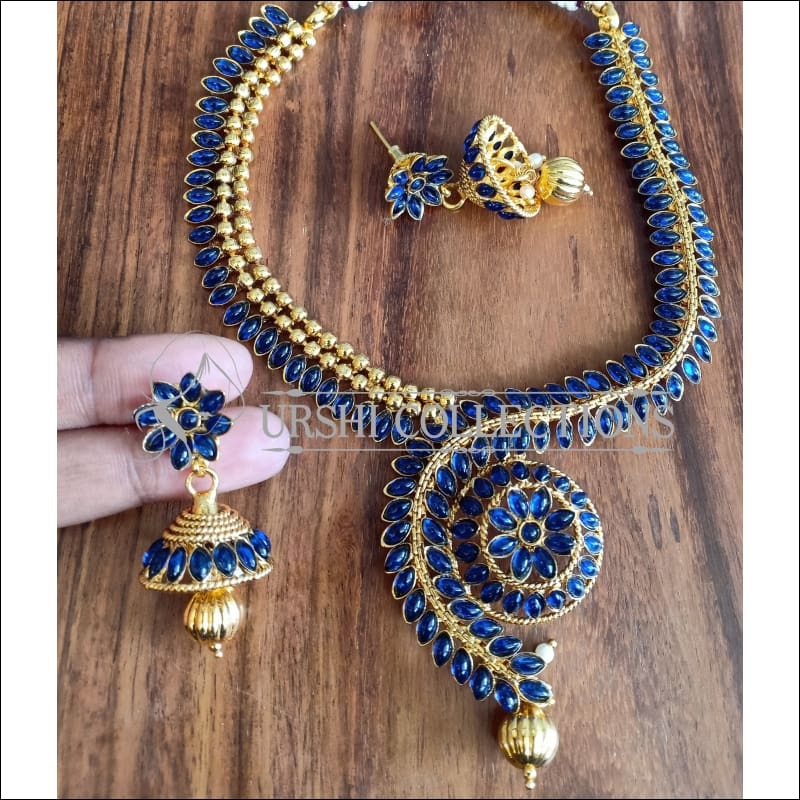 DESIGNER GOLD PLATED NECKLACE SET UTV1154 - Necklace Set