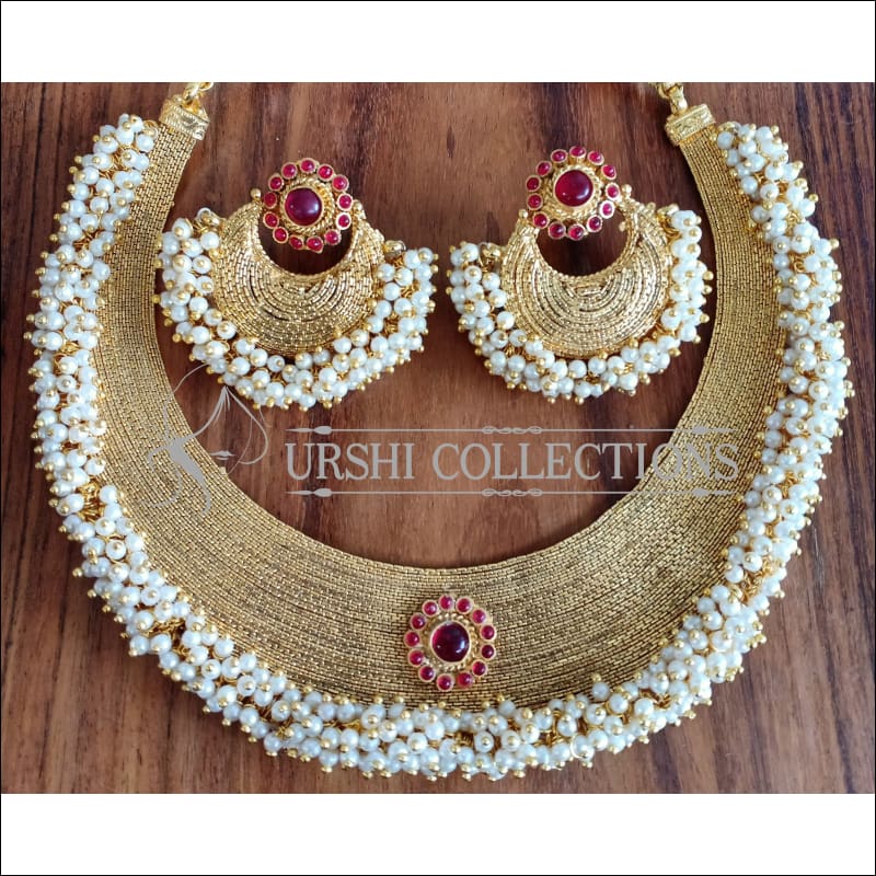 DESIGNER GOLD PLATED NECKLACE SET UTV1160 - Necklace Set
