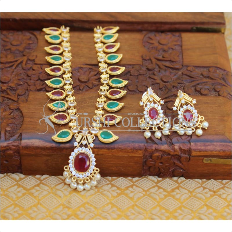 DESIGNER GOLD PLATED NECKLACE SET UTV339 - Necklace Set