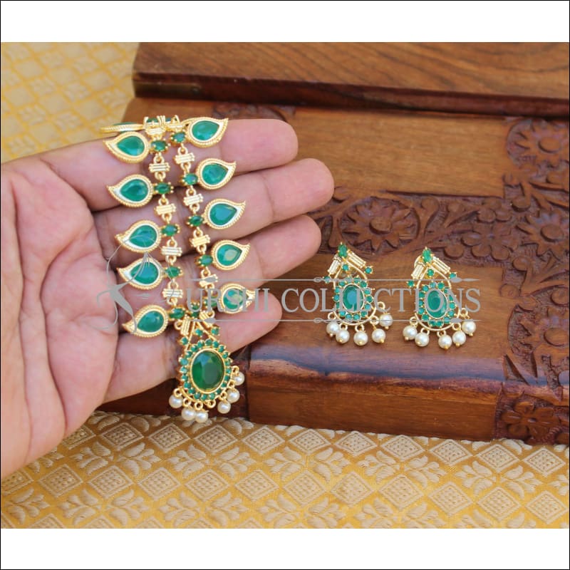 DESIGNER GOLD PLATED NECKLACE SET UTV340 - Necklace Set