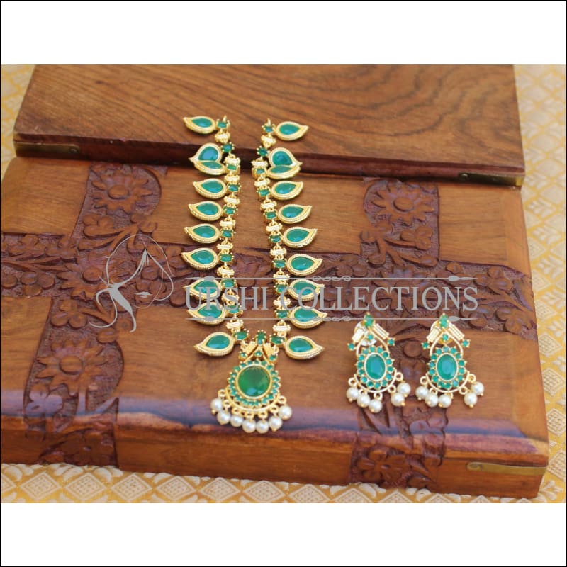 DESIGNER GOLD PLATED NECKLACE SET UTV340 - Necklace Set