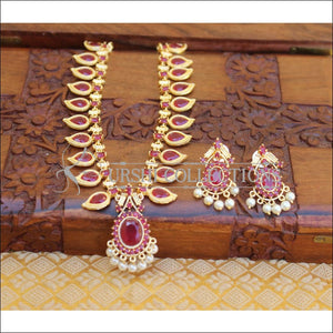 DESIGNER GOLD PLATED NECKLACE SET UTV341 - Necklace Set