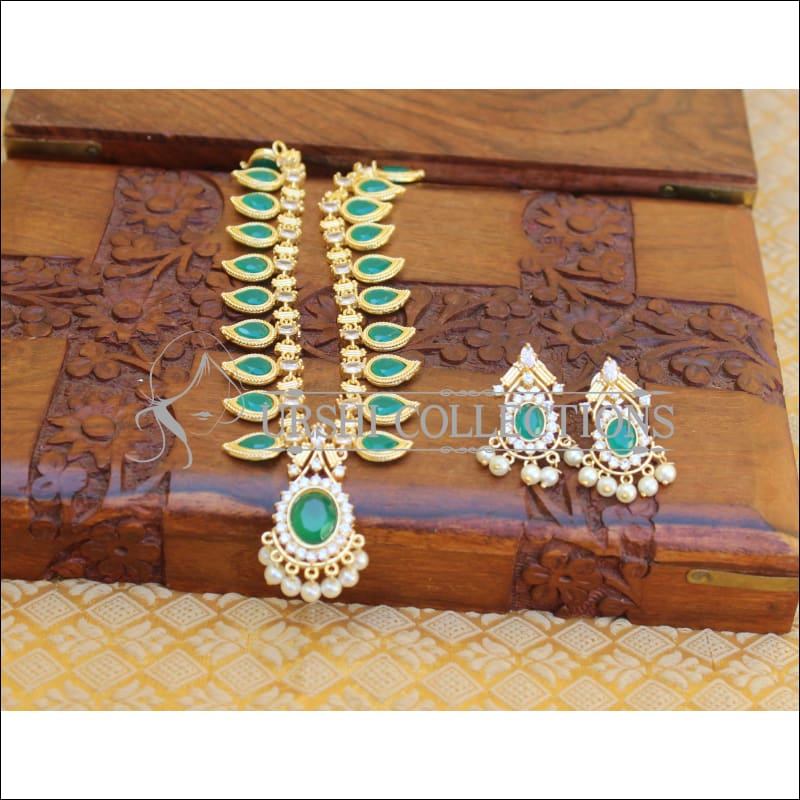 DESIGNER GOLD PLATED NECKLACE SET UTV343 - Necklace Set