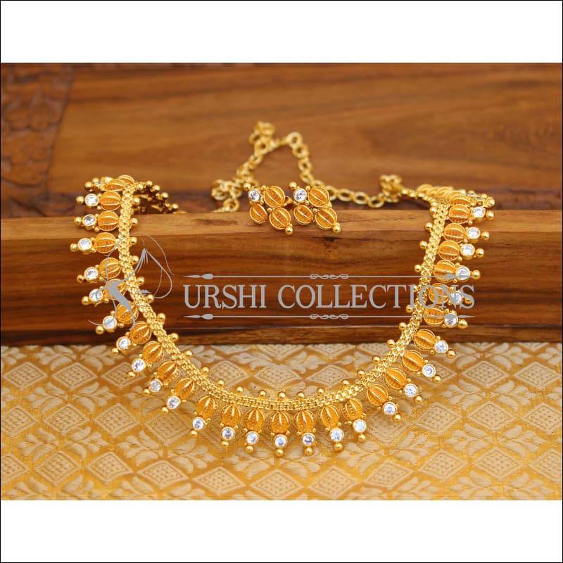 DESIGNER GOLD PLATED NECKLACE SET UTV761 - Necklace Set