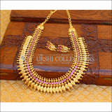 DESIGNER GOLD PLATED NECKLACE SET UTV764 - Necklace Set