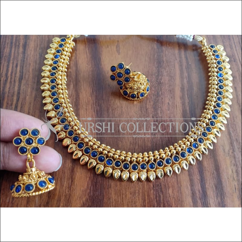 DESIGNER GOLD PLATED NECKLACE SET UTV949 - Necklace Set
