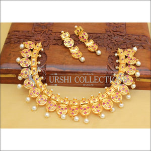DESIGNER GOLD PLATED NECKLACE UC-NEW3195 - Necklace Set