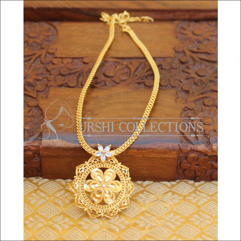 DESIGNER GOLD PLATED NECKLACE UTV847 - Necklace Set