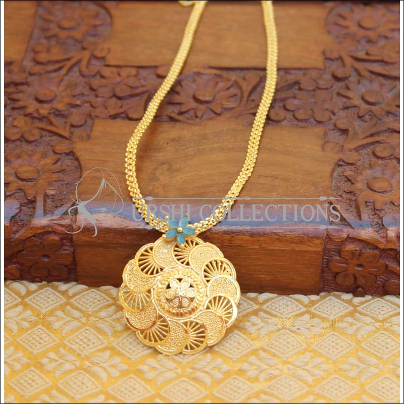 DESIGNER GOLD PLATED NECKLACE UTV849 - Necklace Set